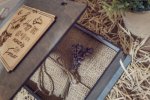 Set Mini Album Foto + Cutie lemn, VintageBox, model Corabie - Happy Time