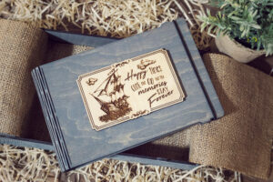 Set Mini Album Foto + Cutie lemn, VintageBox, model Corabie - Happy Time