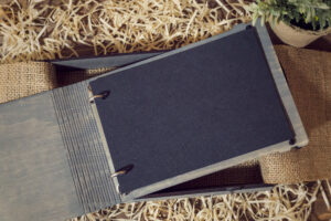 Set Mini Album Foto + Cutie lemn, VintageBox, model Corabie - Happy Time