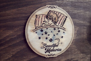 Album Foto / GuestBook cu coperti din lemn, VintageBox, model Somn dulce - Beautiful Memories