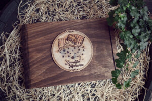 Album Foto / GuestBook cu coperti din lemn, VintageBox, model Somn dulce - Beautiful Memories