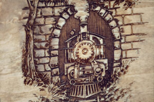 Alternative view of Agenda A5 din lemn, VintageBox, model Mocanita