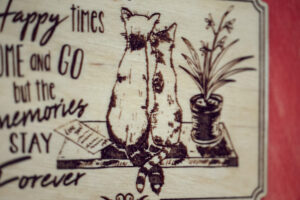 Album foto A5 din lemn, VintageBox, model Forever together – Happy Time