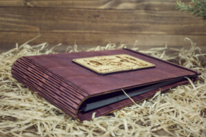 Album foto A5 din lemn, VintageBox, model Coffe love - Happy Time