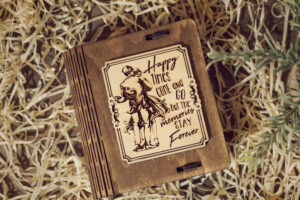 Cutie din lemn mica, VintageBox - model Let’s dance together – Happy Time