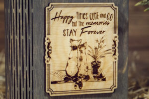 Cutie din lemn mica, VintageBox, model Forever together – Beautiful Memories