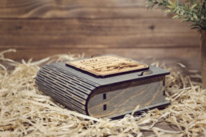 Cutie din lemn mica, VintageBox, model Rasarit de soare la mare - Happy Time