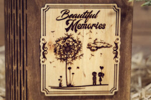 Cutie din lemn mica, VintageBox, model Papadie - Happy Time