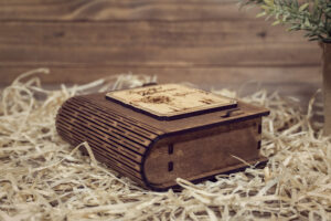 Cutie din lemn mica, VintageBox, model Papadie - Happy Time