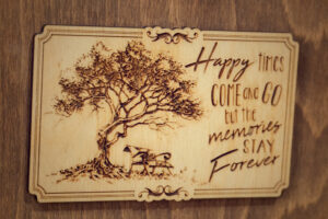 Album foto A5 din lemn, VintageBox, "Relax - Happy Time"