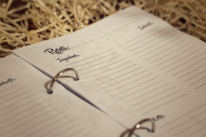Agenda A5 din lemn, VintageBox, model Retele mele