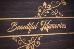 Album foto A5 din lemn, VintageBox, "Elegance - Beautiful memories" Dark