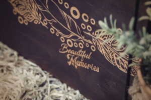 Album foto A5 din lemn, VintageBox, "Memorii - Beautiful memories" Dark