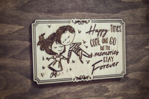 Album foto A5 din lemn, VintageBox, "Doar Noi - Happy Time"