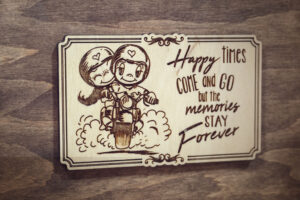 Alternative view of Album foto din lemn VintageBox realizat prin gravare model Stay Wild - Happy Time