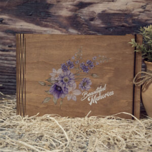 Album foto din lemn VintageBox model Memorii si flori 2