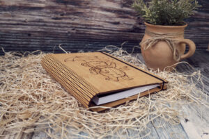 Agenda A5 din lemn, VintageBox, model My Love is True