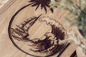 Agenda A5 din lemn, VintageBox, model Singur pe Val