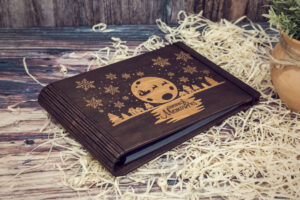 Album foto din lemn A5, VintageBox, “Poveste de craciun – Chirstmas Mamories” Dark Collection