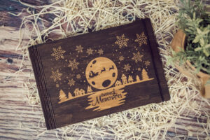 Album foto din lemn A5, VintageBox, “Poveste de craciun – Chirstmas Mamories” Dark Collection