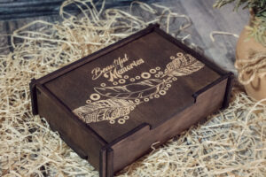 Cutie din lemn pentru fotografii, VintageBox, model Memorii dark collection