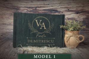 Album Foto din Lemn Personalizat - Wedding Family | Dark Collection