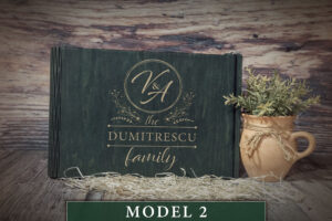 Album Foto din Lemn Personalizat - Wedding Family | Dark Collection