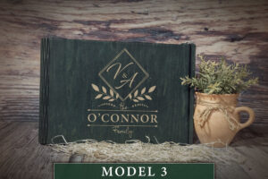 Album Foto din Lemn Personalizat - Wedding Family | Dark Collection